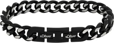 Браслет s.Oliver для чоловіків з нержавіючої сталі, чорний. У подарунковій коробці.