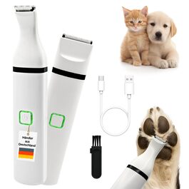 Триммер для собак та котів Profi: тиха машинка для стрижки лап, вух та шерсті. Потужний акумулятор, USB-C зарядка