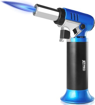 Газовий запальник Butan з регульованим полум'ям для кухні, випічки, барбекю, паяння. Безпечне замщення, вікно рівня газу (газ Butan не входить в комплект)