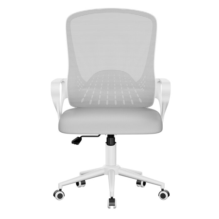 Офісний стіл Bürostuhl: ергономічний крісло з сітчастою спинкою, підтримка попереку, м'яке сидіння, регульована висота, сірий (без підголівника)