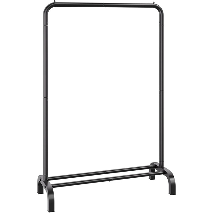 Стійка для одягу VEVOR - чорна, 400 x 1010 x 1510 мм. Підходить для спальні, ванної, гардеробу та прихожої. Міцна та універсальна