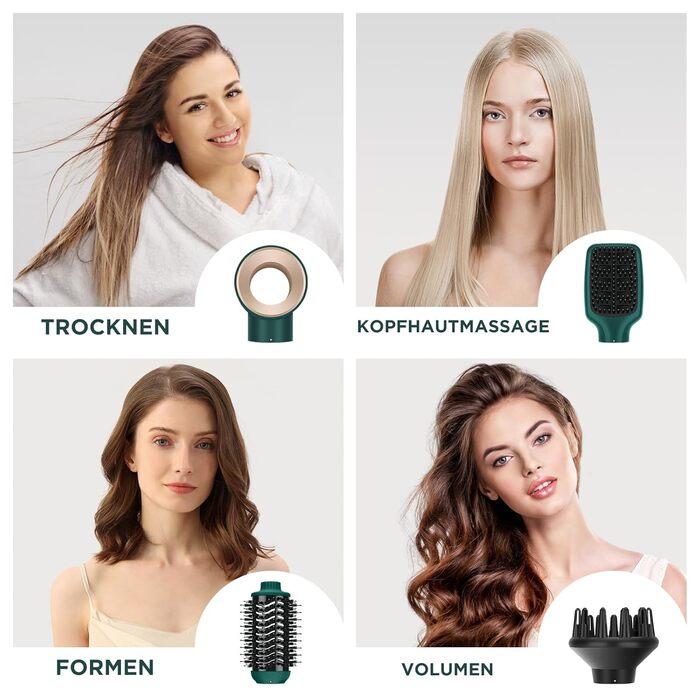 Набір для укладки волосся PARWIN PRO BEAUTY 5 в 1: фен-щітка з іонізацією, 1100 Вт