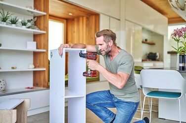 Акумуляторний дриль-шуруповерт Einhell TE-CD 18/45 3X-Li+ Power X-Change (18 В, 45 Нм, кутовий насадка, ексцентрик, 22-ти шт. набір біт, 2x2.0 Ah акумулятори, зарядний пристрій + E-Box)