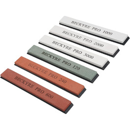 Набір точильних каменів для ножів (6 шт.) з фіксованим кутом, точильний брусок, професійний набір з підставкою для кухні та відпочинку на природі