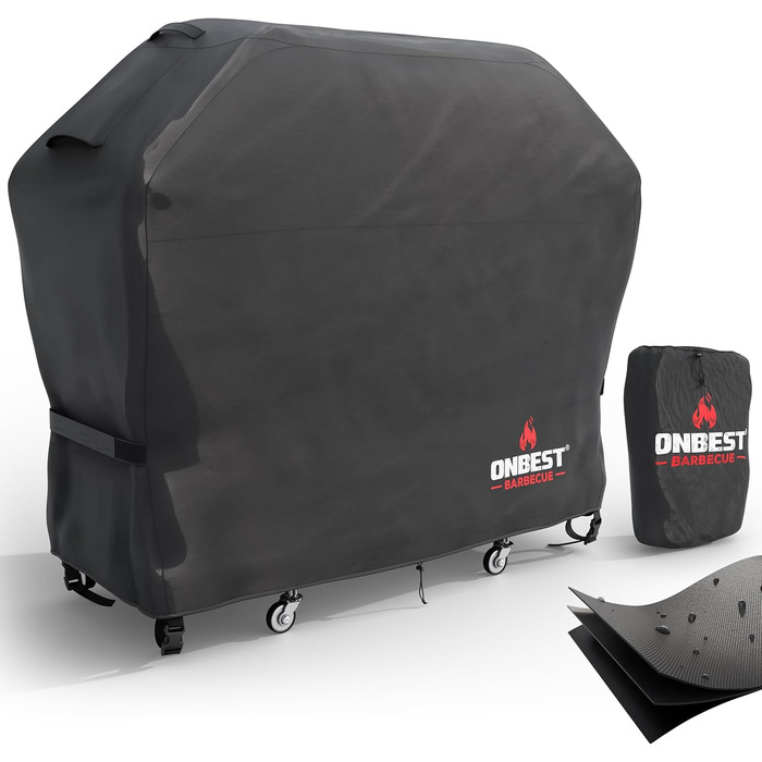 Чохол для гриля ONBEST, водонепроникний, 600D Оксфорд, вентиляція, 150x65x125 см, захист від дощу та бруду