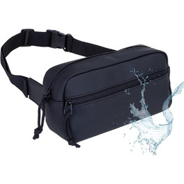 Сумка на пояс Wimmerl: водонепроникна, унісекс, чорна, з ключницею