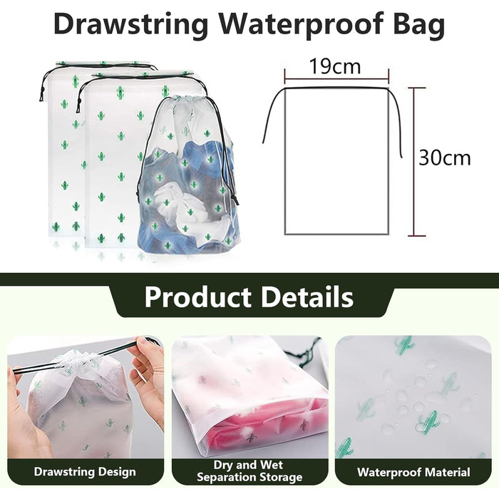 Органайзер для валізи 12 шт. - Набір водонепроникних кубиків для подорожей, сімейних поїздок та зберігання вдома (Морська блакить)