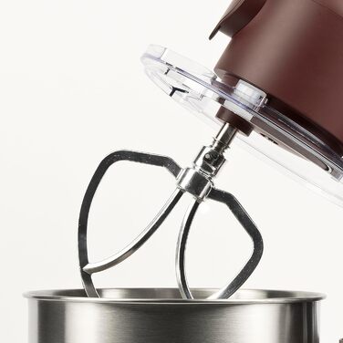 Кухонна машина Pastaio G3 Ferrari, 1800 Вт, 7 л, 6 швидкостей, чаша з нержавіючої сталі, аксесуари, зручний гак для тіста, Бордо