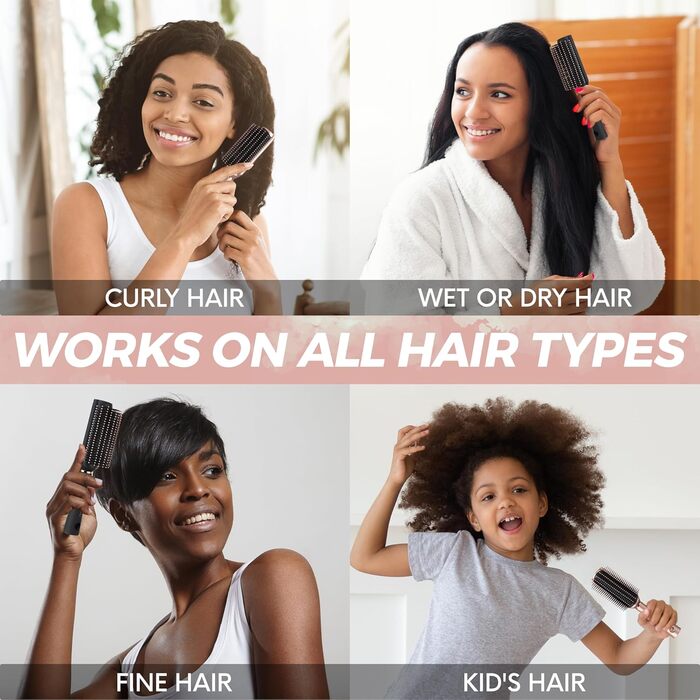 Набір гребінця та щітки для волосся Lily England: без заплутування, для кучерявого та гладкого волосся