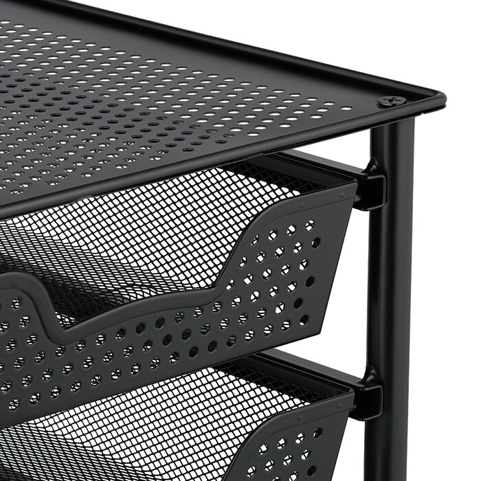 Relaxdays Drawer Unit with 3 Basket Pull-Outs