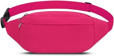 Сумка на пояс для жінок та чоловіків. Ідеальна для туризму, фітнесу, їзди на велосипеді, активного відпочинку та подорожей. Сумка-шоппер, гаманець, пакунок (D1-rose, червоний)