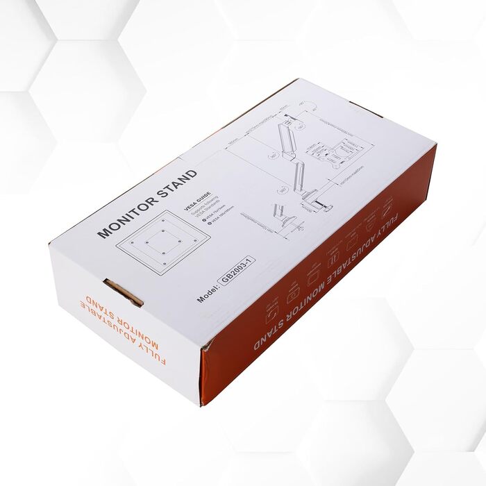 Кріплення для монітора GRIFEMA: регульована підставка для екрану 13-32 дюймів, чорний газовий амортизатор, VESA 75x75/100x100, до 9 кг