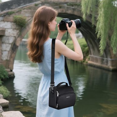 Сумка для фотоапарата Kameratasche: компактна сумка-переноска для DSLR та бездзеркальних камер Sony, Canon, Nikon, Panasonic, Fuji, Samsung, Casio