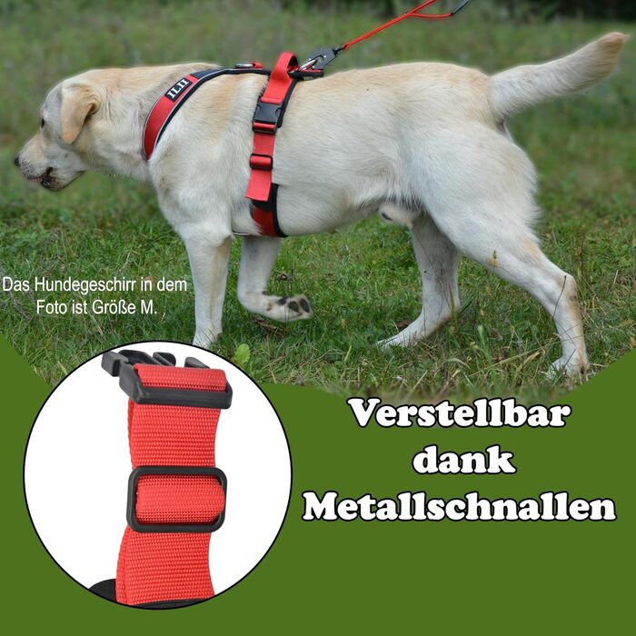Нашийник для собак III Y - міцний, елегантний та комфортний. Унікальний дизайн для середніх та великих собак. Червоний, L