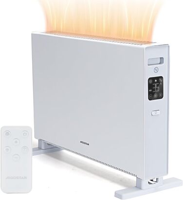 Електричний конвектор Aigostar Ember 2000W з термостатом та пультом дистанційного керування, LED-дисплей, таймер, тиха робота