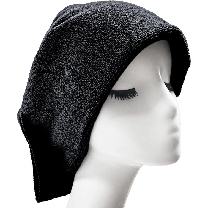 Рушники для перукарів Polyte - мікрофібра, швидковисихаючі, безворсові, 50x101 см, 2 шт. (Чорний)