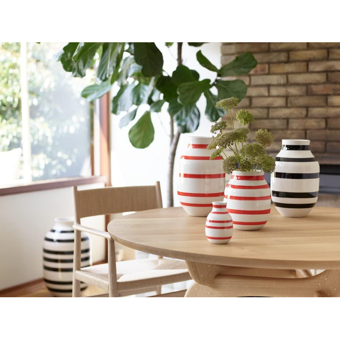 Ваза Kähler Omaggio, оригінальний дизайн, ручне розпису, блакитна, H20 см