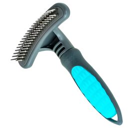 Видалення ковтунів для собак та котів з довгою шерстю | Щітка для підшерстка | Розплутування, видалення ковтунів та підшерстка | Розчіска для собак та котів | Зелений (Блакитний)