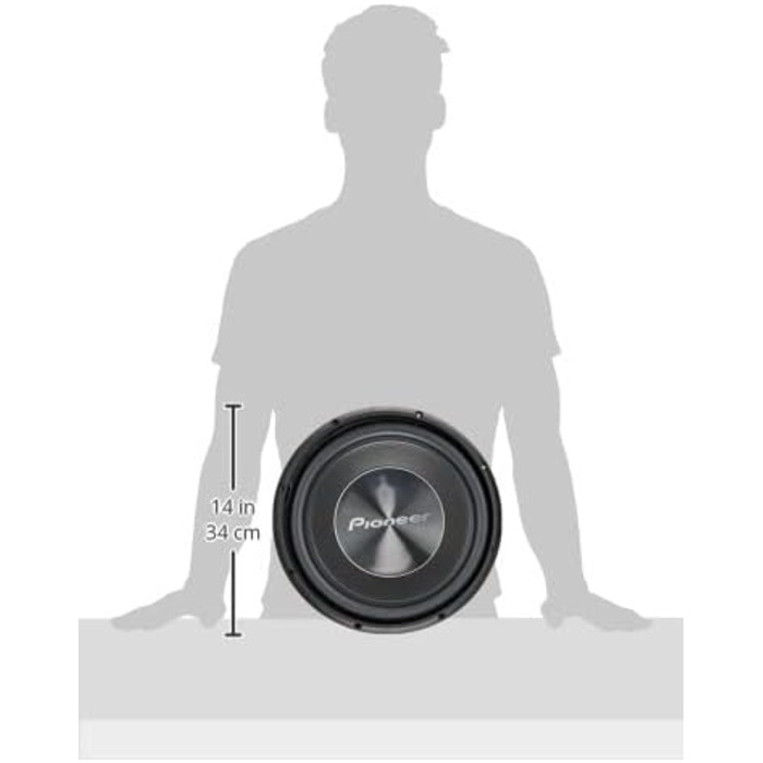 Сабвуфер Pioneer TS-A300S4 30 см 1500 Вт, 4 Ом, чорний, для корпусного монтажу, динамік із IMPP мембраною, потужний бас, автоакустика