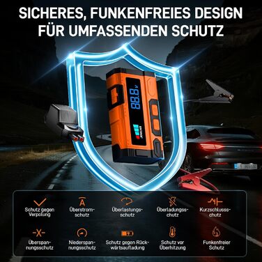 Powerbank для автомобіля Starthilfe 7000A-JDMCAR: пусковий пристрій з LCD екраном та ліхтариком