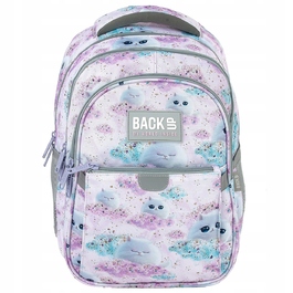 Шкільний рюкзак BackUP Dreamy для дівчинки, пастельний з принтом котиків P01
