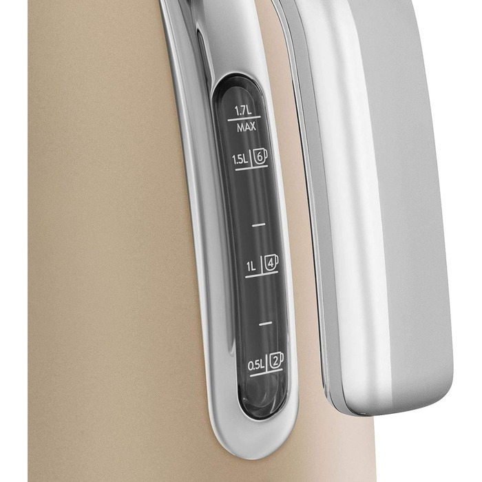 Електричний чайник Smeg KLF03PKEU 1.7L, Champagne (шампань), з нержавіючої сталі, антинакипний фільтр, автоматичне відключення