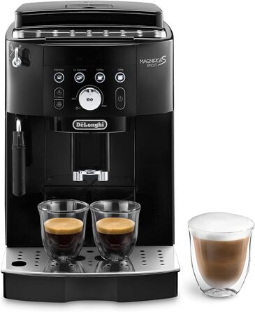 De'Longhi Magnifica S Smart ECAM 230.13.B Fully Automatic Coffee Machine with Milk Frother for Cappuccino, Espresso, Coffee, and Long Coffee. Features Direct Select Buttons and Rotary Control, 2-Cup Function, Black. Fully Automatic Coffee Machine with Buttons & Rotary Control