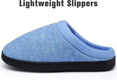 Тапочки домовиті жіночі Mishansha Herren з піною пам'яті, антиковзаючі, розмір 36-49 (Небесно-блакитний, 48 EU)