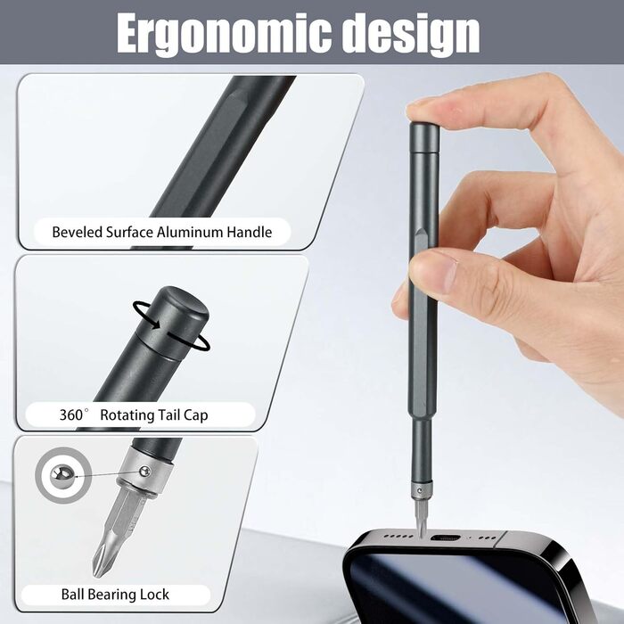 Набір викруток Feinmechaniker 49 в 1 з магнітом для iPhone, iPad, Macbook, Switch, PS4, PS5, комп'ютерів, окулярів та годинників