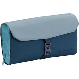Косметичка VAUDE WegaWrap з дзеркалом, тримачем для зубної щітки та гачком для підвішування, водостійка, з продуманою внутрішньою організацією (Baltic Sea)