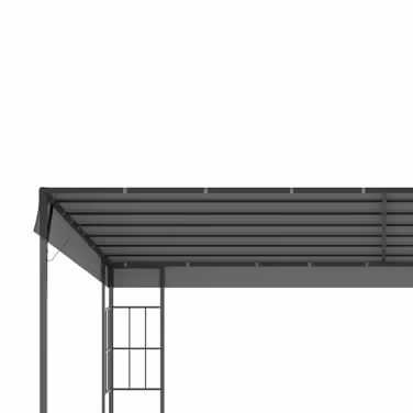 Outsunny Pergola Garden Gazebo 4 x 3 m Canopy Tent made of Metal & Polyester in Grey, ideal for Garden & Patio