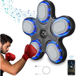 YeahBoom Музична Bluetooth Бокс-машина, Електронна бокс-машина, Розумна бокс-машина, Обладнання для боксерських тренувань, Настінна бокс-машина