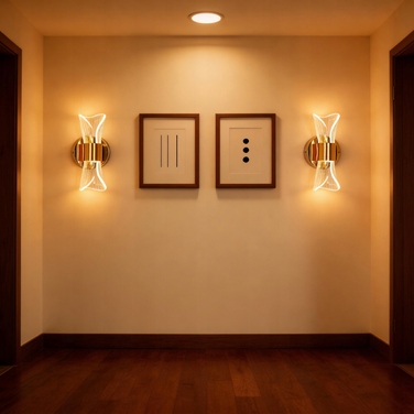 Золотий настінний LED-світильник (бра) з функцією диммування