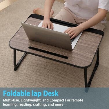 Стіл-підставка для ноутбука в ліжко, для роботи та відпочинку, 60x40 см, коричневий