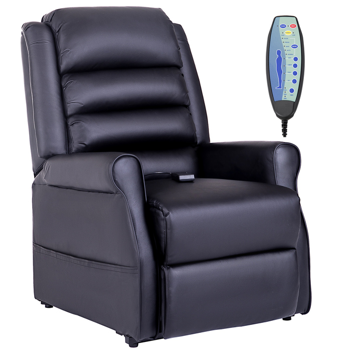 HOMCOM Lift Chair, Massage Chair with Reclining Function, Recliner with USB Port, Lift Chair with Remote Control, Heating Function | Aosom