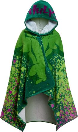 Marvel Incredible Hulk Hooded Towel 100% Cotton Kids Poncho Avengers Beach Towel Bath Towel Swim Cover-up