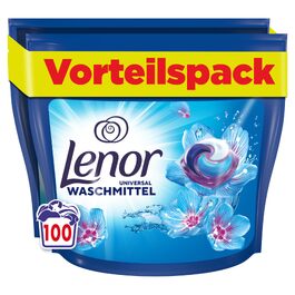 Капсули для прання Lenor Aprilfrisch, універсальний засіб для прання, тривала свіжість та видалення запахів, 100 шт