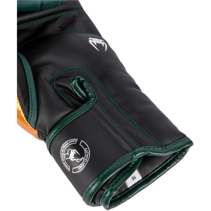 Боксерські рукавички Venum Elite (зелений/бронзовий/срібний, 10 Oz)