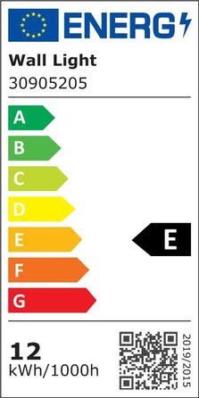 LED дзеркальна лампа Riserva 12W для ванної кімнати, поворотна 300°, 38 см, чорний колір, 3000K, для туалетного столика