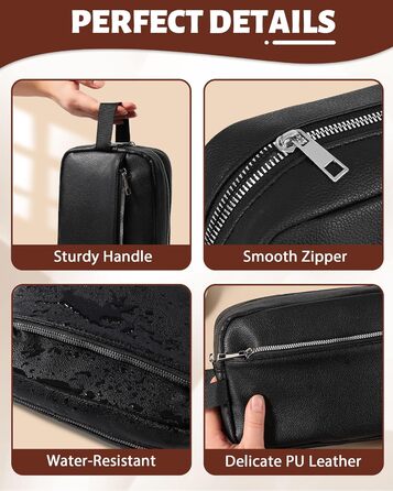 Чоловіча/Жіноча дорожня косметичка, валізка, сумка для туалетних аксесуарів 24x14x7 см (Чорний)