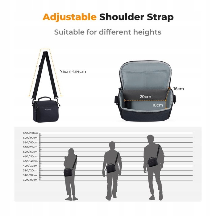 Фотосумка-слінг K&F Concept Camera Sling Bag 5л, синя