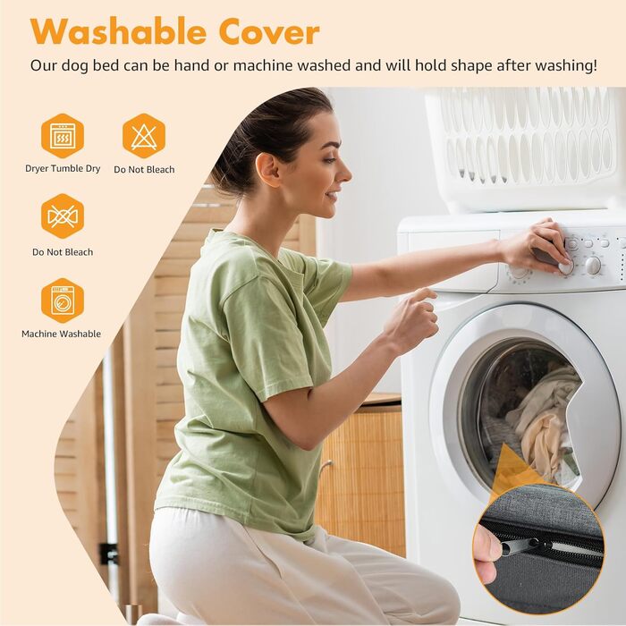 Ортопедичне ліжко для собак середнього розміру, 2-в-1, для собак маленьких та середніх порід, зручне диван-ліжко з піною у формі яйця, можна прати, м'яке, сіре (S)