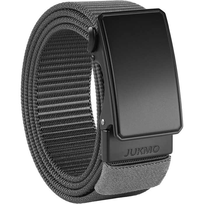 Чоловічий ремінь JUKMO Automatik з нейлону, ширина 3,8 см, з регулюванням, розмір M (91-105 см), довжина 125 см, сірий