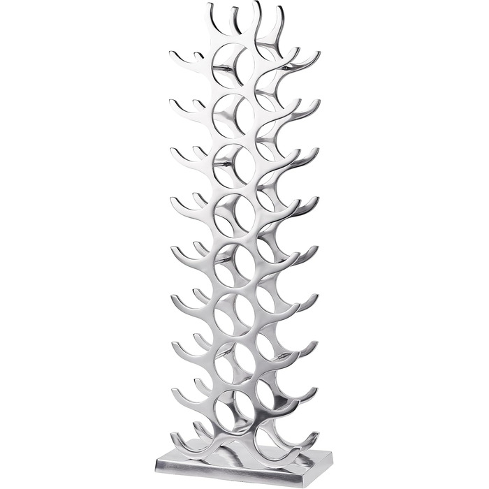 MichaelNoll Wine Rack Bottle Rack Bottle Aluminum Silver Luxury - Wine Rack, Modern Metal Shelf - Bottle Holder/Bottle Stand for Bottles of Prosecco, Wine and Champagne - 101 cm XXL
