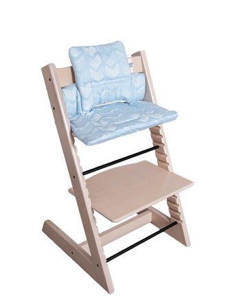 Комплект подушок для стільчика Hoppediz, 2 шт., 100% органічна бавовна, для Stokke Tripp Trapp, дизайн Amsterdam aqua