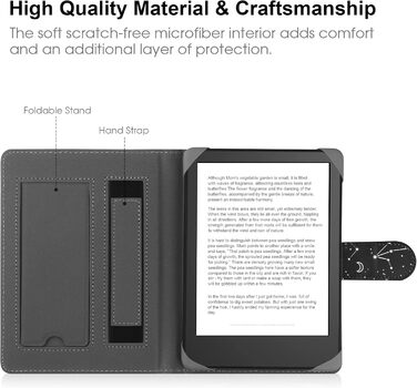 Чохол для ebook Reader 6.8-7'' (Kindle, Kobo, Pocketbook, Tolino, Sony) з підставкою, шкіряний, Konstellation