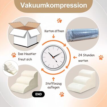Сходи для собак Niubya, 62 см, 5 сходинок, для котів та собак, для літніх та поранених тварин, знімний чохол, щільна піна (Сірий)