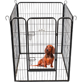 Клітка-вольєр для собак, цуценят та кроликів Gardeo, 80 x 100 x 4 см, 4 панелі, 0,64 м², модульна, для внутрішнього та зовнішнього використання, складана, 5 років гарантія