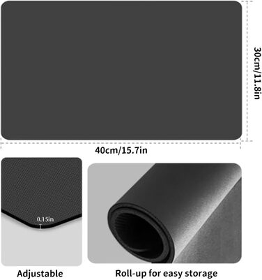 Килимок для сушіння посуду Abtropfmatte 60x50 см, швидковисихаючий, сірий. Підкладка для кухні, кавоварки