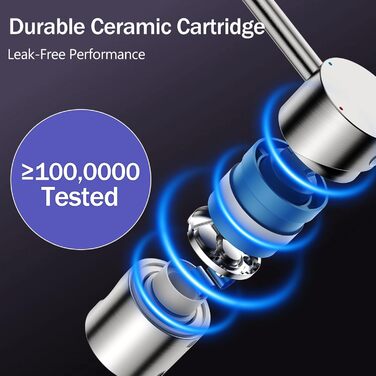 Змішувач кухонний висувний з нержавіючої сталі, 360° поворот, 4 режими, високий вилив, для мийки, ABS-розпилювач, G3/8 з'єднання (тільки для EU)